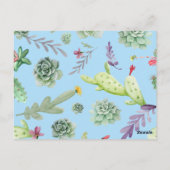 Cactus Pattern 10 Briefkaart (Achterkant)