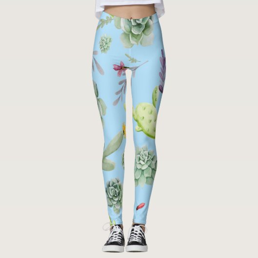 Cactus Pattern 10 Leggings (Voorkant)