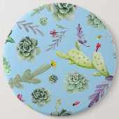Cactus Pattern 10 Ronde Button 6,0 Cm (Voorkant)