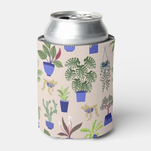 Cactus Pattern Dusty Pink Blikjeskoeler (Blikje Voorkant)