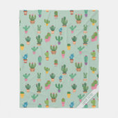 Cactus Pattern Plant Naam moeder Groene Fleece Dek (Voorkant)