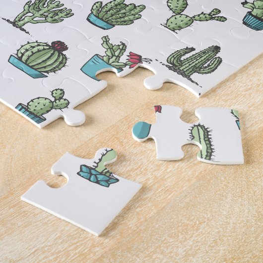 Cactus Pattern Puzzle Legpuzzel (Zijkant)