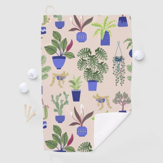 Cactus Pattern roze Golfhanddoek (Insitu)