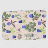 Cactus Pattern roze Golfhanddoek (Horizontaal)