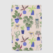 Cactus Pattern roze Golfhanddoek (Voorkant)