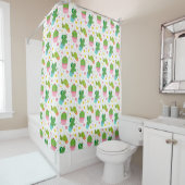 Cactus Pattern Shower Curtain Douchegordijn (In situ)