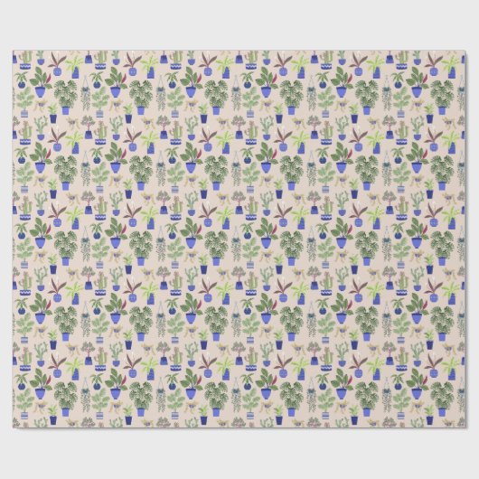 Cactus Pattern Simplistic Cadeaupapier (Vlak)