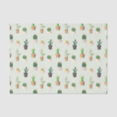 Cactus Pattern - Succulent Plant Tissuepapier (Voorkant)