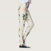Cactus Pattes de Chat Chaussettes Leggings Miaou (Droite)