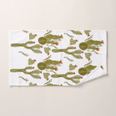 Cactus Peint à la main Aquarelle Verdure Motif (Serviette à main)