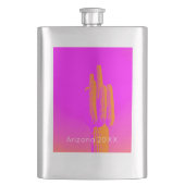 Cactus Photoart Roze Sinaasappel Custom Text Deser Flacon (Voorkant)