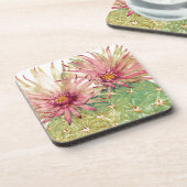 Cactus Pink Blossom Bier Onderzetter (Linkerzijde)