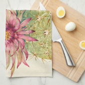 Cactus Pink Blossom Theedoek (Quarter Fold)