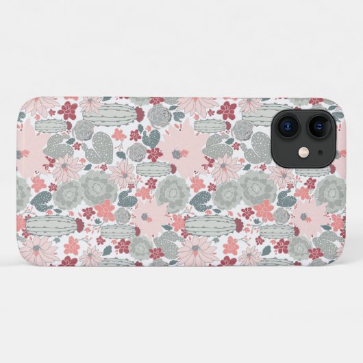 Cactus Pink Mint Succulents Desert Planten Case-Mate iPhone Case (Achterkant (horizontaal))