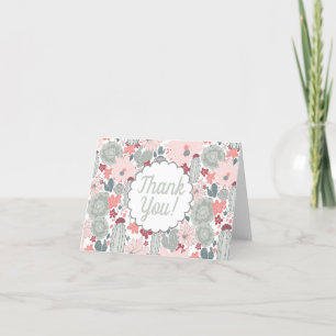 Cactus Pink Munt Succulents Cacti Planten Bedankkaart