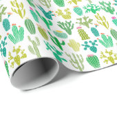 Cactus plant: bloemenset. cadeaupapier (Rol Hoek)