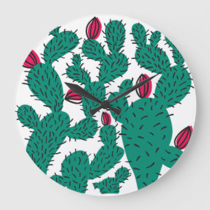 Cactus plant,  groen naadloos patroon. grote klok