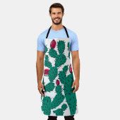 Cactus plant,  groen naadloos patroon. schort (Gedragen)