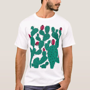 Cactus plant, groen naadloos patroon. t-shirt