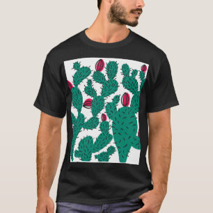 Cactus plant, groen naadloos patroon. t-shirt