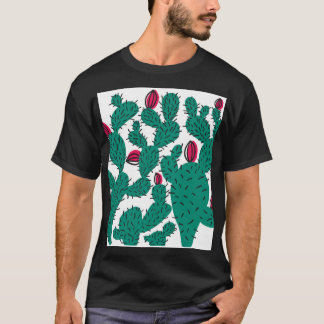 Cactus plant,  groen naadloos patroon. t-shirt