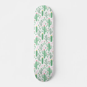 Cactus Plant Groen Paars Patroon Skateboard
