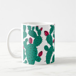 Cactus plant naadloos patroon. Abstracte hepster d Koffiemok