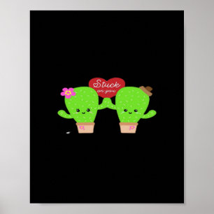 Cactus Plant Vastzit Aan Jou Koppel Hartelijk Ontw Poster