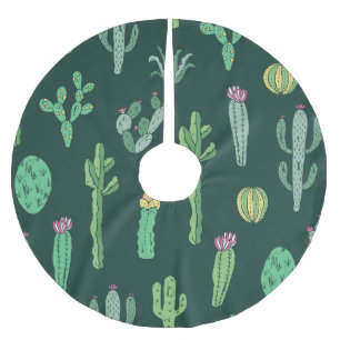 Cactus Planten: naadloze achtergrond Kerstboom Rok