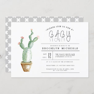 Cactus Planter   BABY SHOWER WATERVERF Kaart