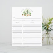 Cactus Plantes Succulentes Cartes de Recette Class (Debout devant)