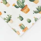 Cactus pointillés sur la couverture en polaire bla (Coin)