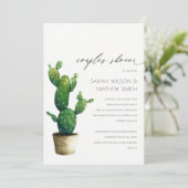 Cactus Poted Green Foliage Couples Invitation de d (Debout devant)