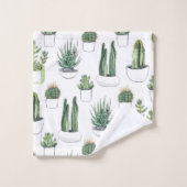 Cactus pour aquarelle et Succulent (Gant de toilette)