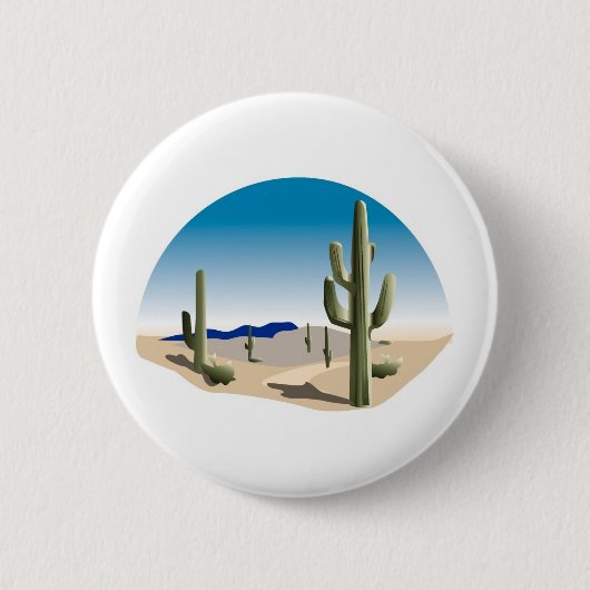 Cactus Prairie Scene Ronde Button 5,7 Cm (Voorkant)