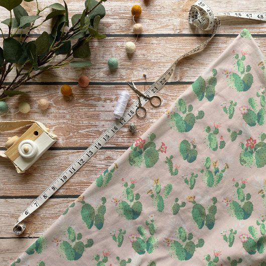 Cactus Print Fabric Stof
