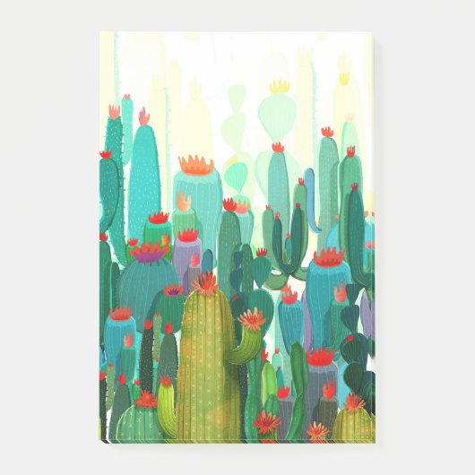 Cactus Print | Veel cactus Post-it® Notes (Voorkant)