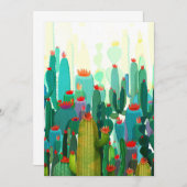 Cactus Print | Veel cactus Save The Date (Voorkant / Achterkant)