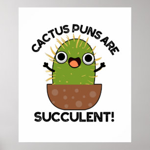 Cactus Puns is een succesvol grappig Plant Poster