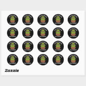 Cactus Puns is Succulent Funny Plant Pun Dark BG Ronde Sticker (Vel)