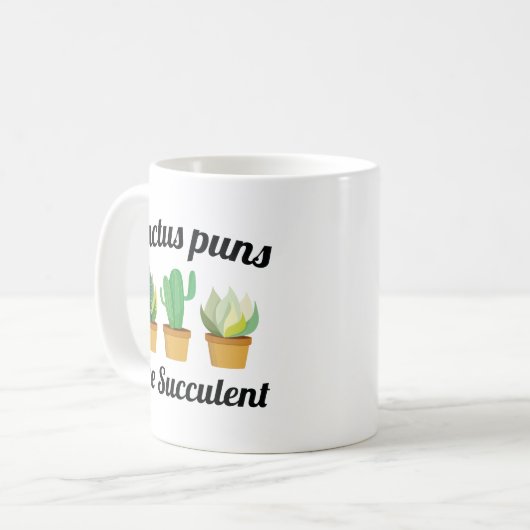 Cactus Puns is zuinig Koffiemok (Voorkant links)