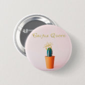 Cactus Queen Pin Ronde Button 5,7 Cm (Voorkant /achterkant)