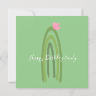 Cactus Rainbow Illustration Birthday