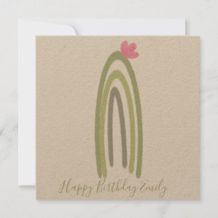 Cactus Rainbow Illustration Earthy