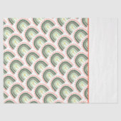 Cactus Rainbow Oranje Green White Modern Tissuepapier (Voorkant)