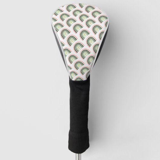 Cactus Regenboog Kleurrijke Sinaasappel Groene Mod Golfheadcover (Voorkant)