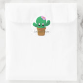 Cactus rend parfait autocollant rond (Sac)