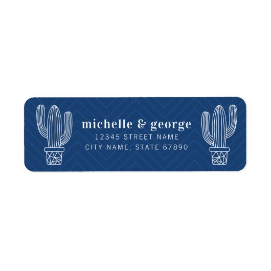 Cactus Return Address Labels (Voorkant)