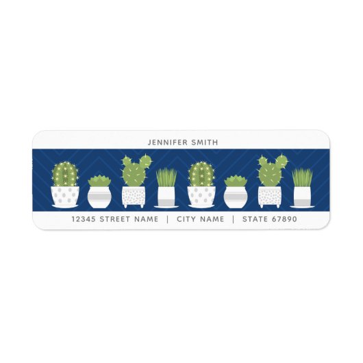 Cactus Return Address Labels (Voorkant)