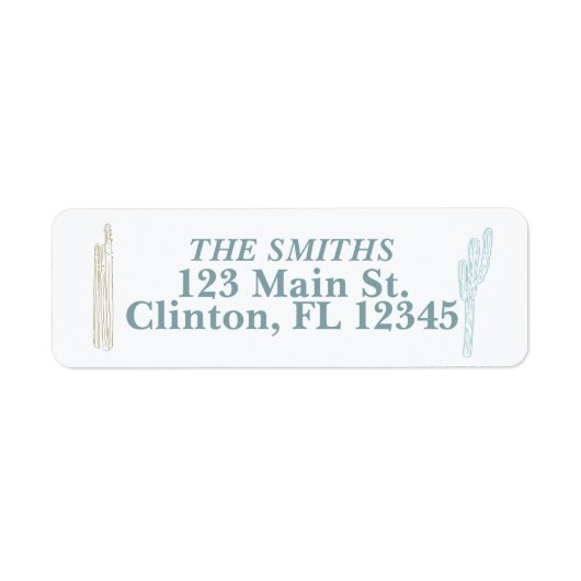 Cactus Return Address Labels (Voorkant)
